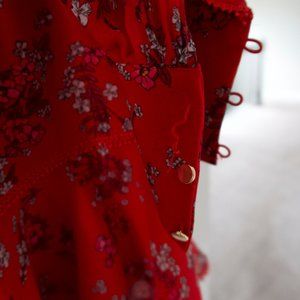 keepsake heart and soul floral ruffle long sleeve mini dress